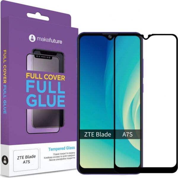 

Защитное стекло MakeFuture Full Cover Full Glue Black для ZTE BLADE A7S