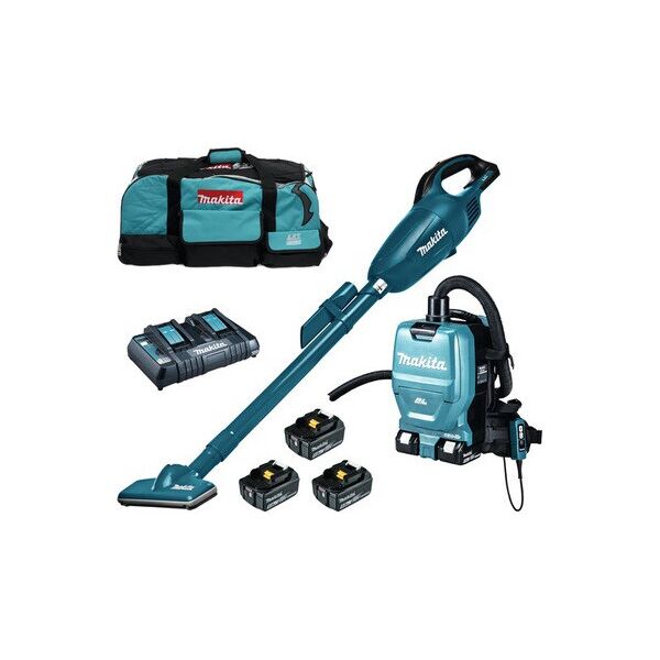 

Комплект пылесосов Makita DLX2248PT1 LXT (DVC260Z,DCL181FZWX,DC18RD,BL1850Bx3,сумка)