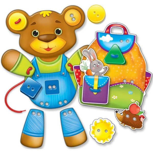 

Малыш. Шнуровка+пуговка Vladi Toys Медвежонок VT1307-11 (укр.)