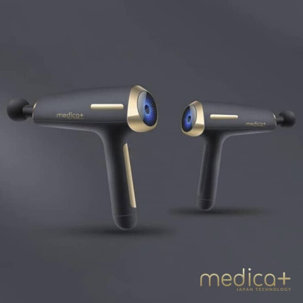 

Портативный ручной массажер для тела, рук и ног Medica-Plus MassHand 5.0 Original Беспроводной Перкуссионный имеет 20 скоростей работы и 4 насадки в комплекте