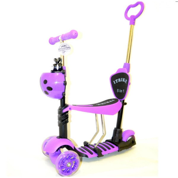 

Самокат 5 в 1 iTrike JR 3-026-B Violet