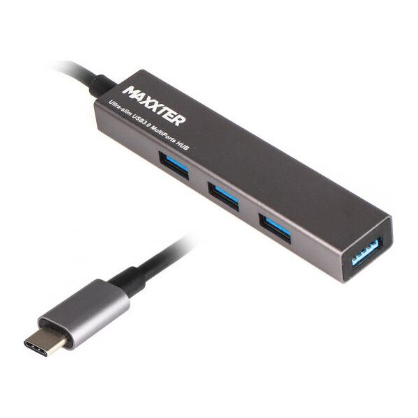 

Maxxter USB 3.0 Type-C 4 ports, gray (HU3C-4P-02)