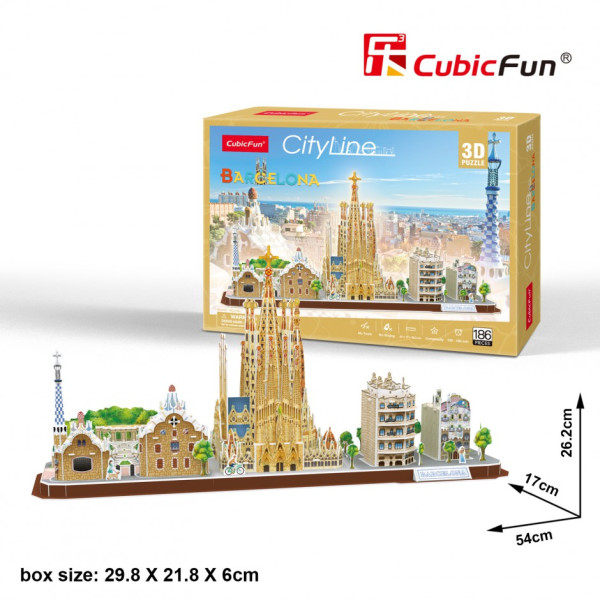 

Конструктор 3D пазл Cubic Fun City Line Barcelona (MC256h)