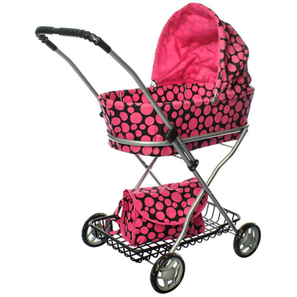 

Коляска для кукол Melogo 9325 (pink/black)