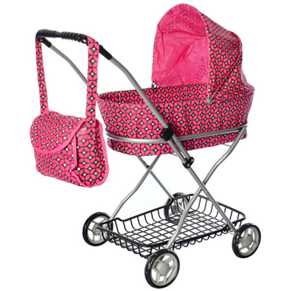 

Коляска для кукол Melogo 9325 (pink/brown)