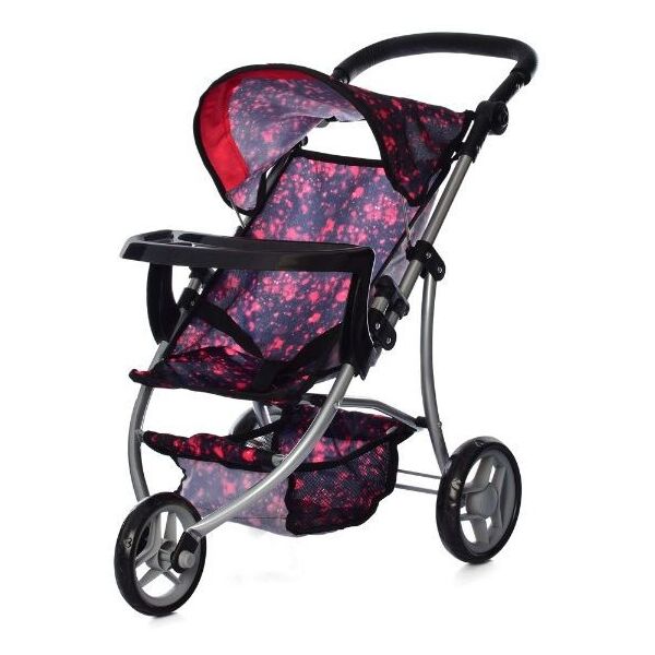 

Коляска для кукол Melogo 9377B-T (black/red)
