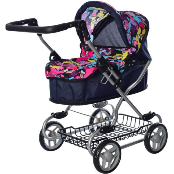 

Коляска для кукол Melogo 9680W (black/multicolor)