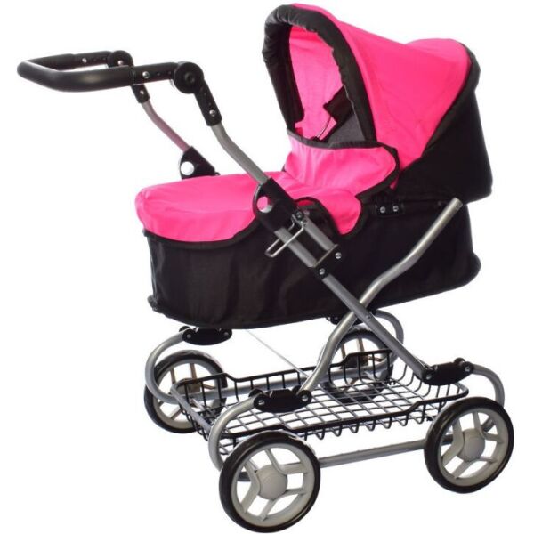

Коляска для кукол Melogo 9680W (black/pink)