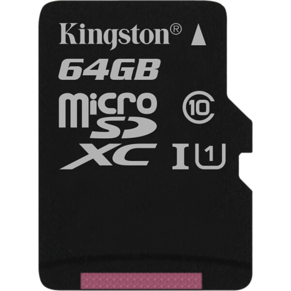 

Kingston microSDXC UHS-I 80R 64GB class 10 (SDCS/64GBSP)