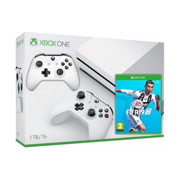 

Microsoft Xbox One S 1Tb White + FIFA 19 (русская версия) + Джойстик