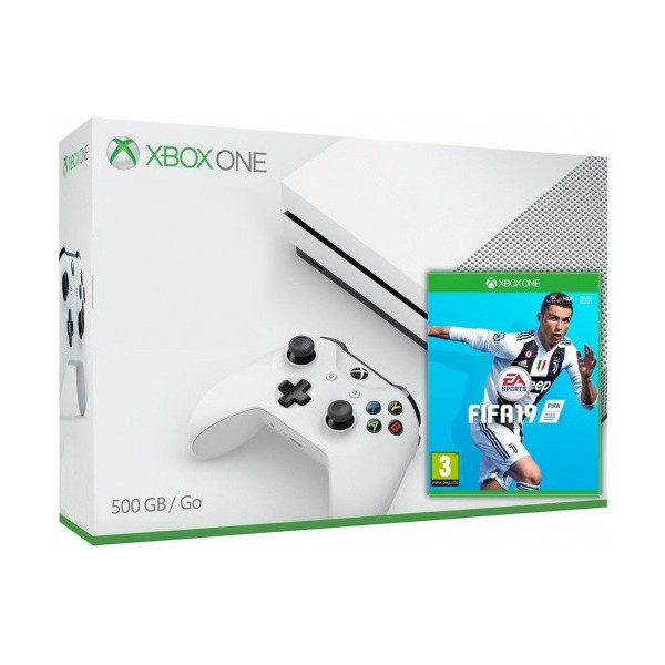 

Microsoft Xbox One S 500Gb White + FIFA 19 (русская версия)