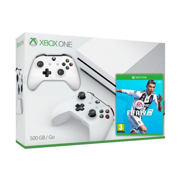 

Microsoft Xbox One S 500Gb White + FIFA 19 (русская версия) + Джойстик