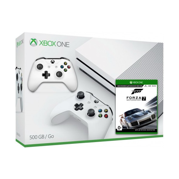 

Microsoft Xbox One S 500Gb White + Forza Motorsport 7 + Джойстик