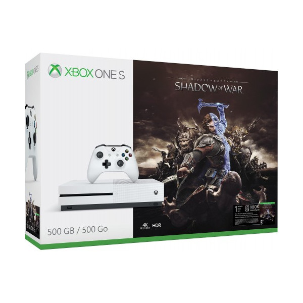 

Microsoft Xbox One S 500Gb White + Средиземье: Тени войны