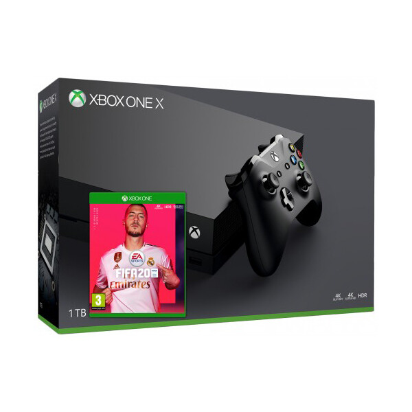 

Microsoft Xbox One X 1Tb + FIFA 20 (русская версия)