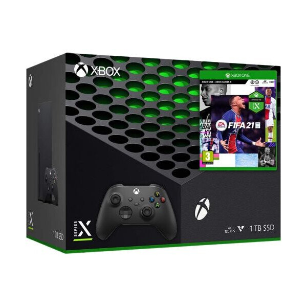 

Microsoft Xbox Series X 1Tb + FIFA 21 (русская версия) + Wireless Controller with Bluetooth (Black)