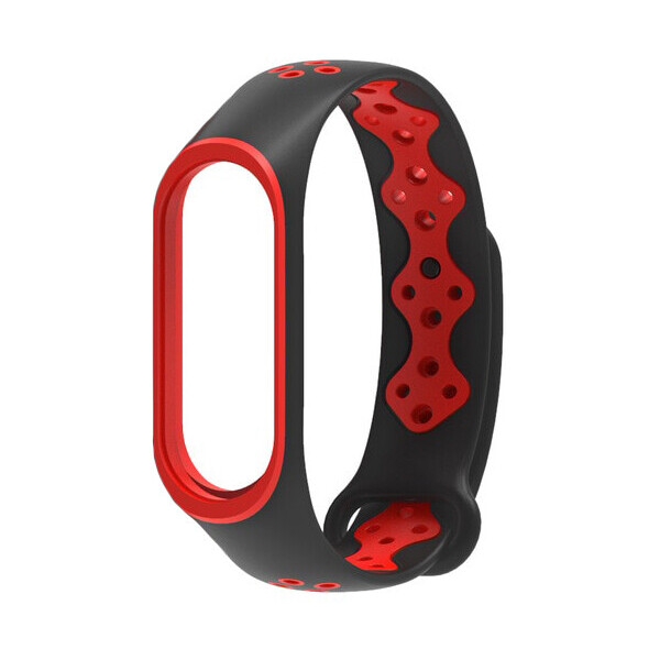 

Ремешок Sport для фитнес-браслета Xiaomi Mi Band 3 / 4 (Black / Red) (768791)