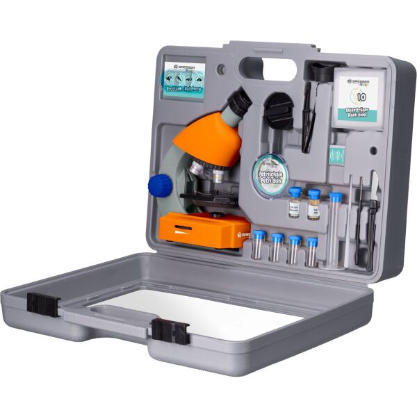 

Микроскоп Bresser Junior 40x-640x Orange с кейсом и набором для опытов (8851310)