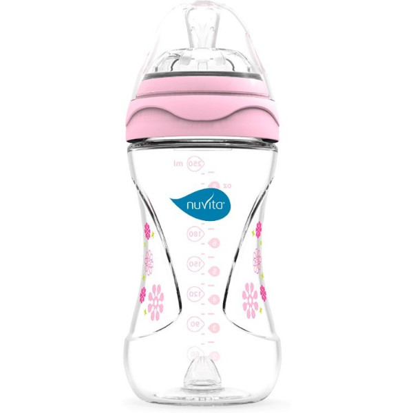 

Бутылочка для кормления Nuvita Mimic 250мл. 3м+ Антиколиковая, розовая (NV6030Pink)