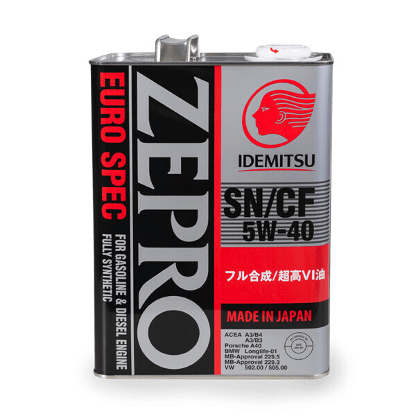 

Моторное масло IDEMITSU ZEPRO Euro Spec 5W-40 4л