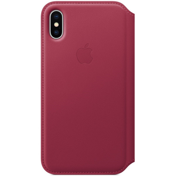 

Чехол Apple Leather Folio Berry для iPhone X (MQRX2ZM/A)
