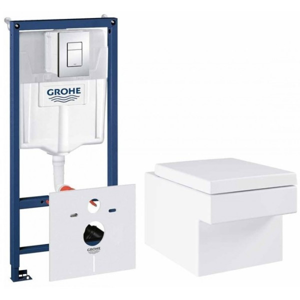 

Инсталляция GROHE Cube с унитазом (3924400Н+39488+38772001+37131), 39244CB0