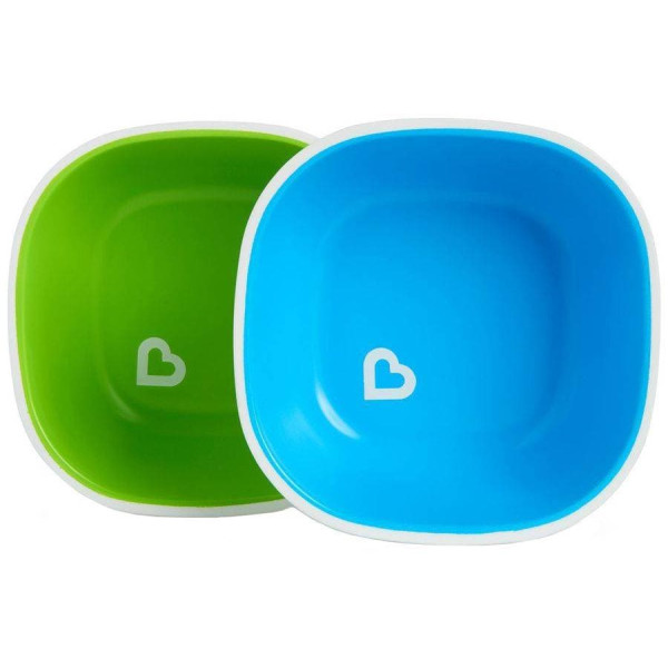 

Тарелки для кормления Munchkin Splash Bowls , 2 шт. Зеленая и голубая (012446.02)