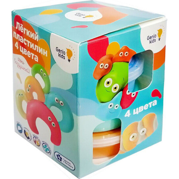 

Набор для детской лепки Genio Kids Легкий пластилин, 4 цвета (TA1714)