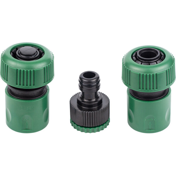 

Набор коннекторов Grad 1/2" + адаптер в/р 1/2×3/4" для шланга 3/4" (5016165)