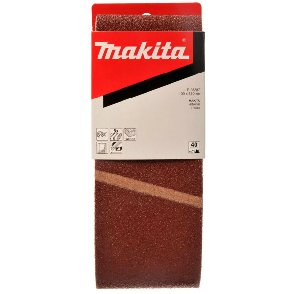 

Набор лент шлифовальных 100х610 К40 Makita P-36887 (5 шт)