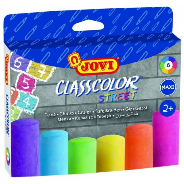 

Набор мелков цветных Jovi Classcolor Street 6 цветов, d25мм (1030)