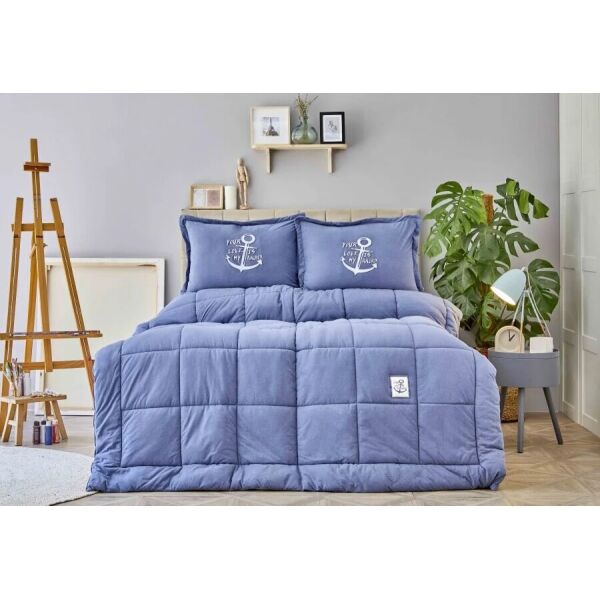 

Комплект постельного белья с одеялом Karaca Home - Toffee indigo индиго полуторный (svt-2000022268479)