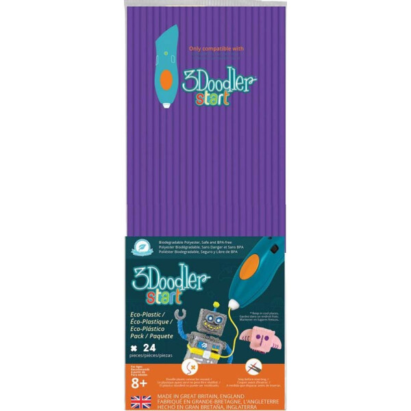 

Набор стержней для 3D-ручки 3Doodler Start (фиолетовый, 24 шт) (3DS-ECO21-PURP-24-А)