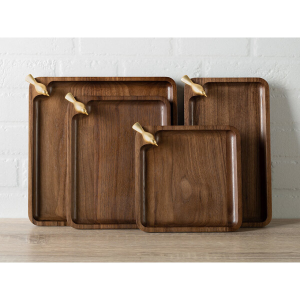 

Набор подносов из черного дерева Xiaomi Tongshifu Copper Master Candy Tray Set (4 шт.)