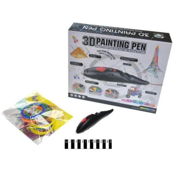 

Набор с 3D-ручкой YG Toys Вчимоя весело 34 * 7.5 * 30см черно-красный 9902