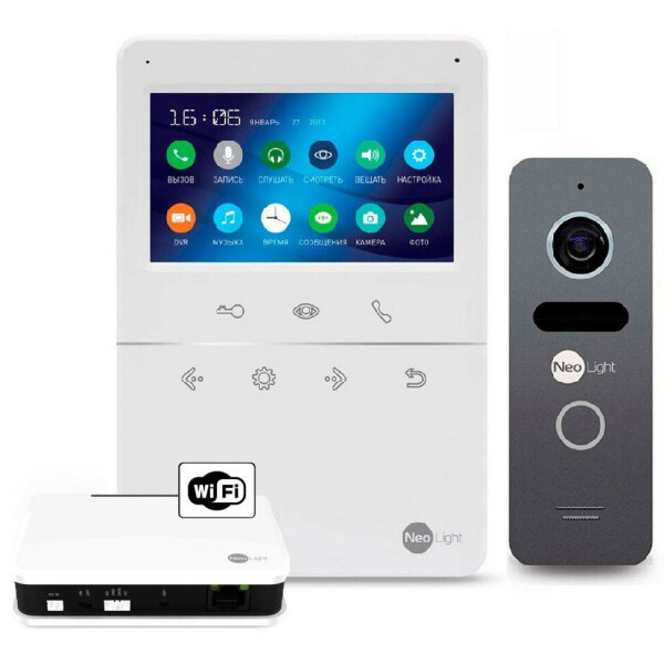 

Комплект видеодомофона NeoLight Tetta+ WiFi Box Graphite