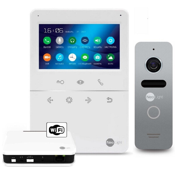 

Комплект видеодомофона NeoLight Tetta+ WiFi Box Silver