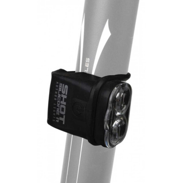

фонарь мигалка задний Shot SILICONE R (black/clear-lens) (12039160)