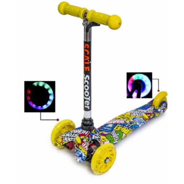 

Самокат Best Scooter Micro Mini Hot Wheels Желтый