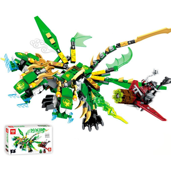 

Конструктор Lepin Ninjsaga Трехголовый Зеленый Дракон (39009)
