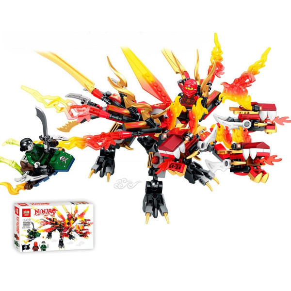

Конструктор Lepin Ninjsaga Трёхголовый Огненный Дракон Кая (39010)