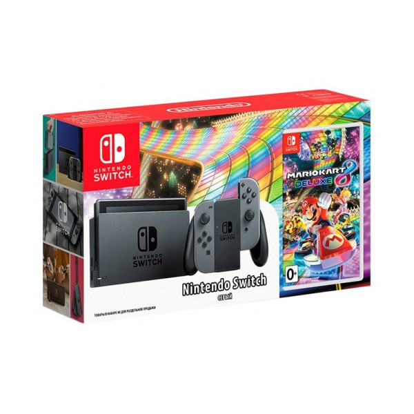 

Nintendo Switch Gray + Игра Mario Kart 8 Deluxe (Расширенная гарантия 18 месяцев)