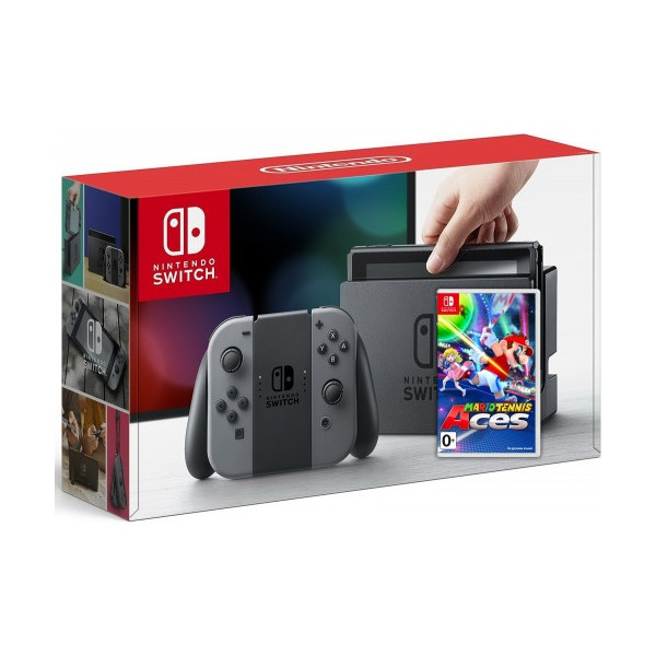

Nintendo Switch Gray + Игра Mario Tennis Aces (Расширенная гарантия 24 месяца)