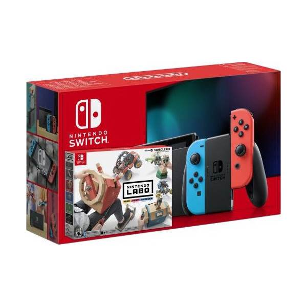 

Nintendo Switch Neon Blue-Red (Upgraded version) + Nintendo Labo: Vehicle Kit