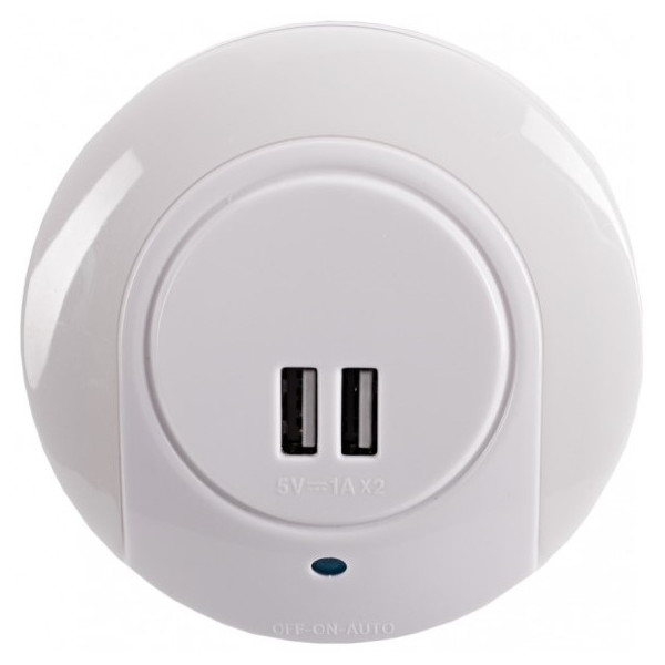 

Ночник Luxel с двумя usb портами 1W (NL-02W)