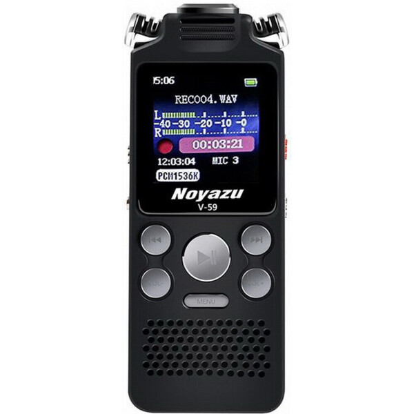 Акція на Цифровой диктофон с таймером для записи голоса Noyazu voice recorder V59, стерео, 8 Гб, черный від Allo UA
