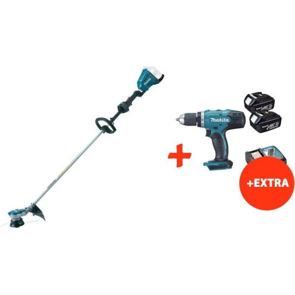 

Аккумуляторная коса Makita DUR366LZ+аккумуляторная дрель-шуруповерт Makita DDF453RFX7 (DUR366LRF2X)