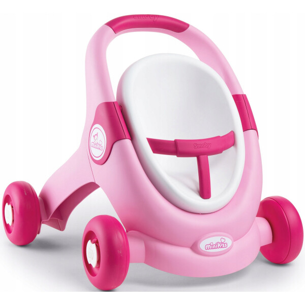

Коляска Smoby Toys Миникисс 3в1 для прогулок 12+ м Розовая (210205)
