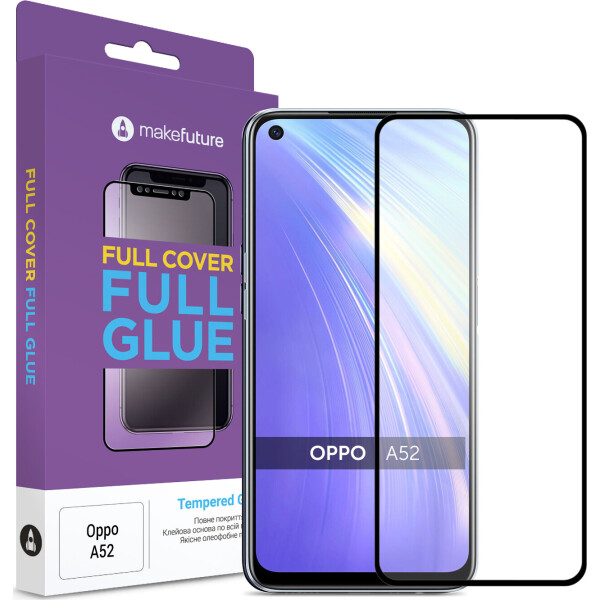 

Защитное стекло MakeFuture Full Cover Full Glue Black для OPPO A52
