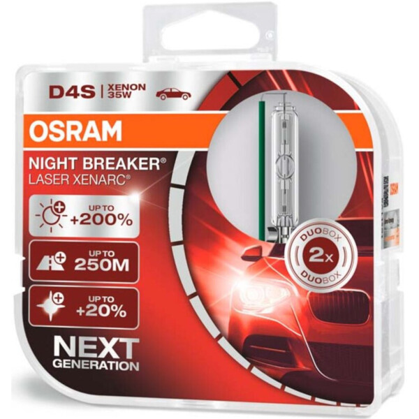 

Лампа ксеноновая Osram D4S 66440XNL- DUO Night Breaker Laser +200%